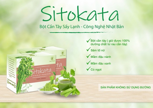 Bột Cần Tây Sấy Lạnh Sitokata - Giảm Cân Tuyệt Vời Giữ Gìn Sức khỏe