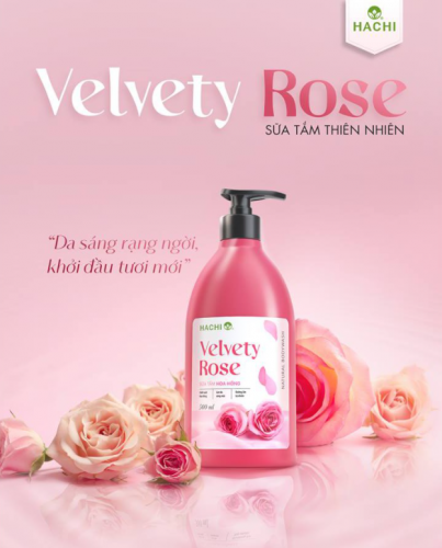 Sữa Tắm Hoa Hồng Pháp VELVETY ROSE 800ML