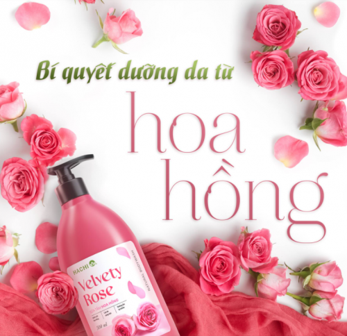 Sữa Tắm Hoa Hồng Pháp VELVETY ROSE 500ML