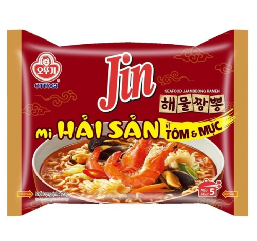 Mì Hải Sản Ottogi Jun Vị Tôm Và Mực Gói 120g