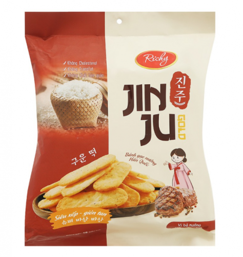 Bánh Gạo Jinju Gold Bò Nướng hương Vị Một Nắng